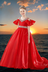 Red Brydealo Couture Pageant Dress – Julianne Gown